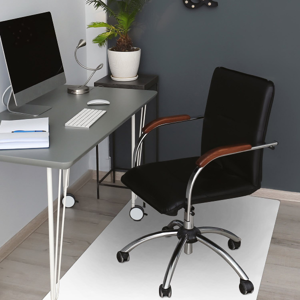 Tapis de chaise de bureau couleur blanche
