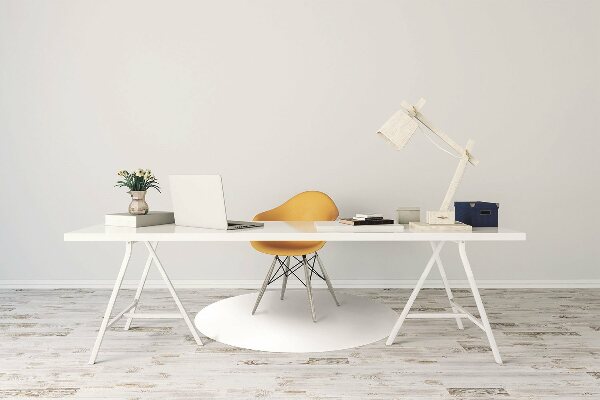 Tapis de chaise de bureau couleur blanche
