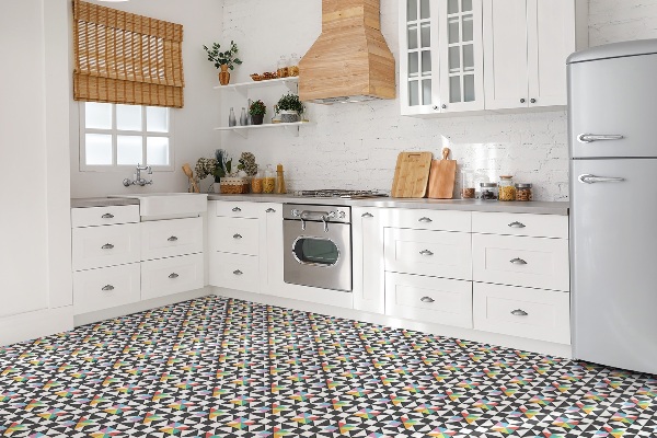 Carreaux PCV Motif géométrique coloré