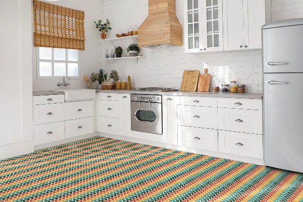 Carreaux de vinyle auto-adhésifs Motif rétro