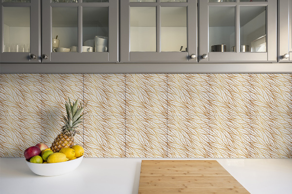 Carreaux PCV mural sol feuilles d'or