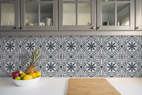 Carreaux de vinyle Motif gris oriental