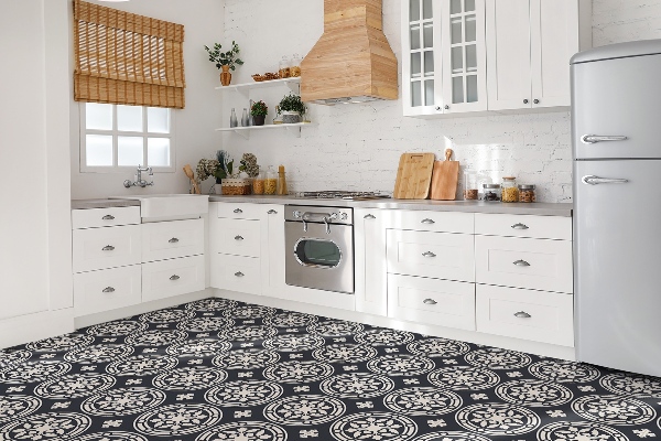 Carreaux de vinyle Motif noir arabe