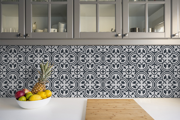 Carreaux de vinyle Motif gris végétal