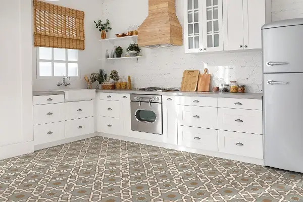 Carreaux de vinyle Motif marron géométrique