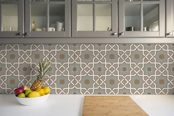 Carreaux de vinyle Motif marron géométrique