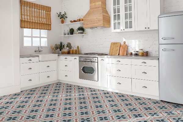 Carreaux de vinyle Motif floral coloré