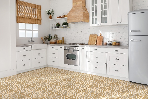 Carreaux de vinyle Ornement orange royal