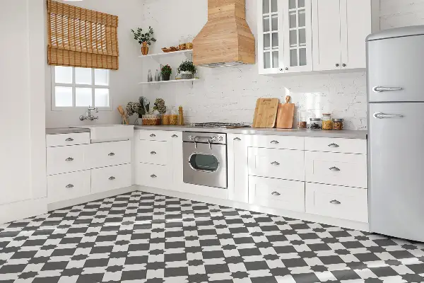 Adhésif Vinyle Carreaux Motif géométrique gris