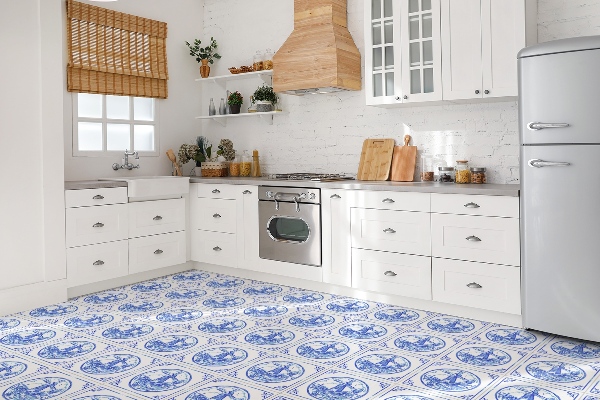 Carreaux de vinyle Moulin à vent de style Azulejos