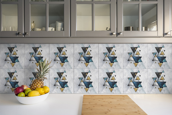 Carreaux vinyle Triangles de marbre abstraits