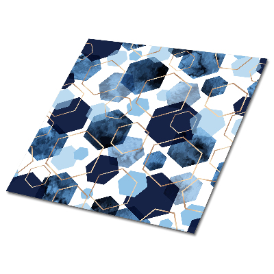 Carreaux vinyle Abstraction bleue géométrique