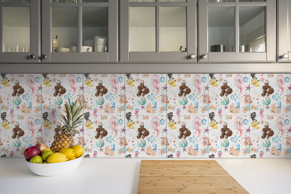 Carreaux vinyle Motif bébé sirène