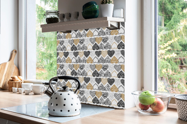 Carreaux vinyle Coeurs multicolores