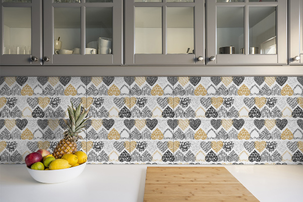 Carreaux vinyle Coeurs multicolores
