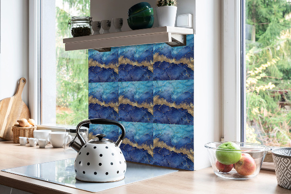 Carreaux de vinyle auto-adhésifs La mer de marbre