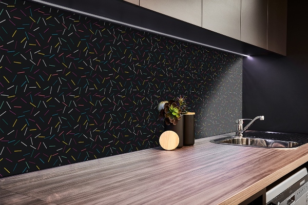 Panneau mural tv Lignes colorées décoratives