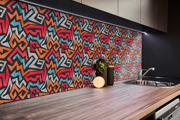 Panneau mural salle de bain Abstraction des graffitis