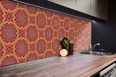 Panneau mural tv Modèle de panneau de plancher floral arabe