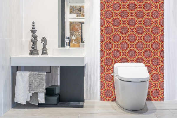 Panneau mural tv Modèle de panneau de plancher floral arabe