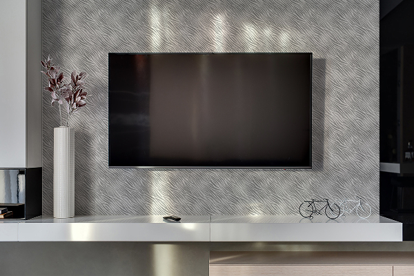 Revêtement mural salle de bain pour la télévision zèbre