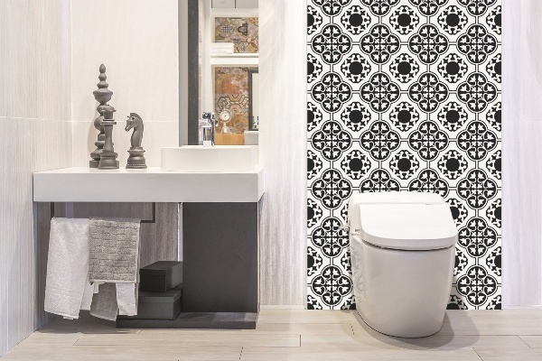 Panneau mural salle de bain Ornement floral