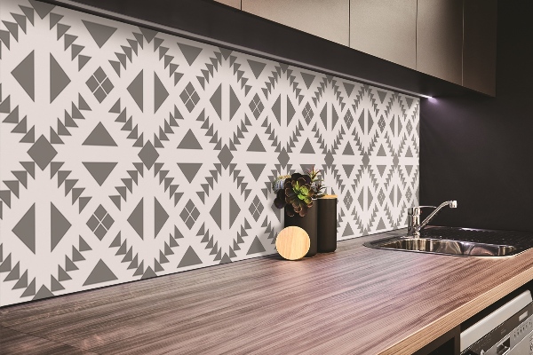 Panneau mural salle de bain Carrés et triangles