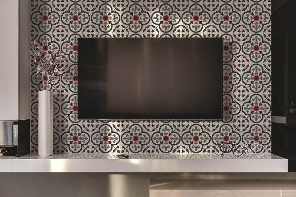 Panneau mural salle de bain Fleurs et motifs royaux