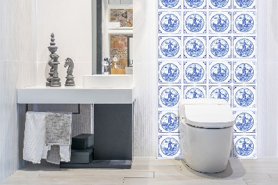 Revêtement mural salle de bain Moulin à vent de style azulejos