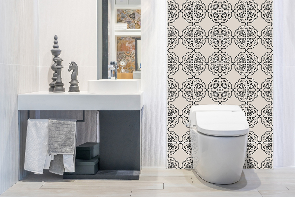 Panneau mural salle de bain Croix géométrique