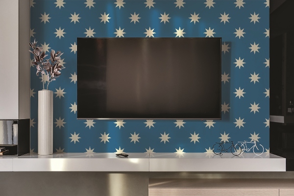 Panneau mural salle de bain Star à huit points