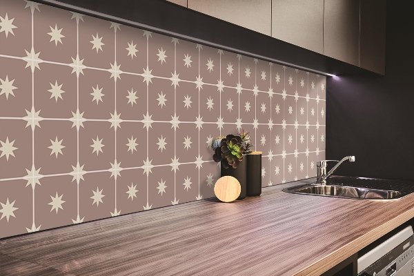 Panneau mural salle de bain Carrés et étoiles