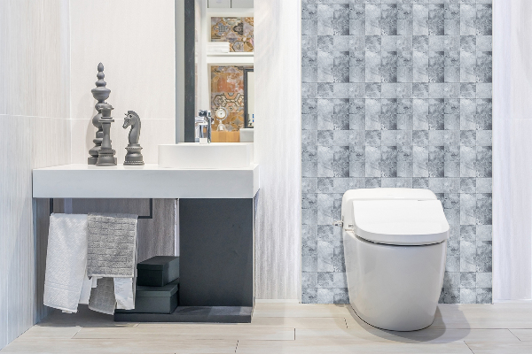 Panneau mural salle de bain Patchwork de pierre