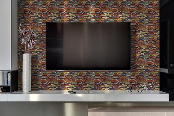Panneau décoratif Vagues de patchwork décoratives