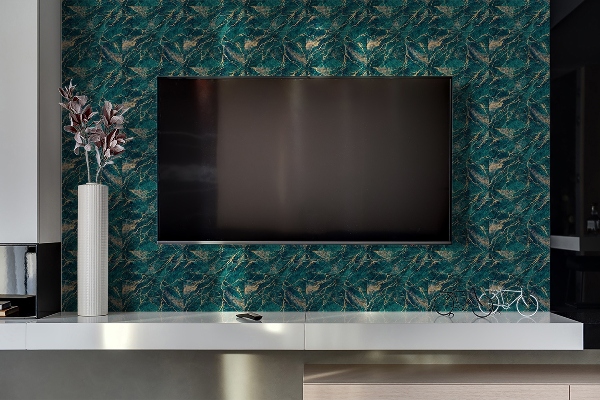 Panneau mural salle de bain Malachite verte