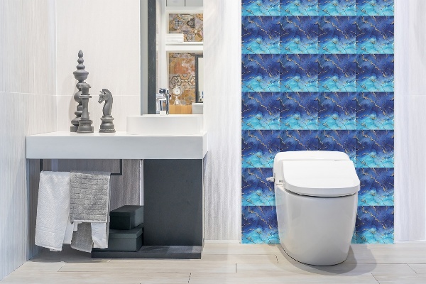 Panneau mural tv Marbre bleu